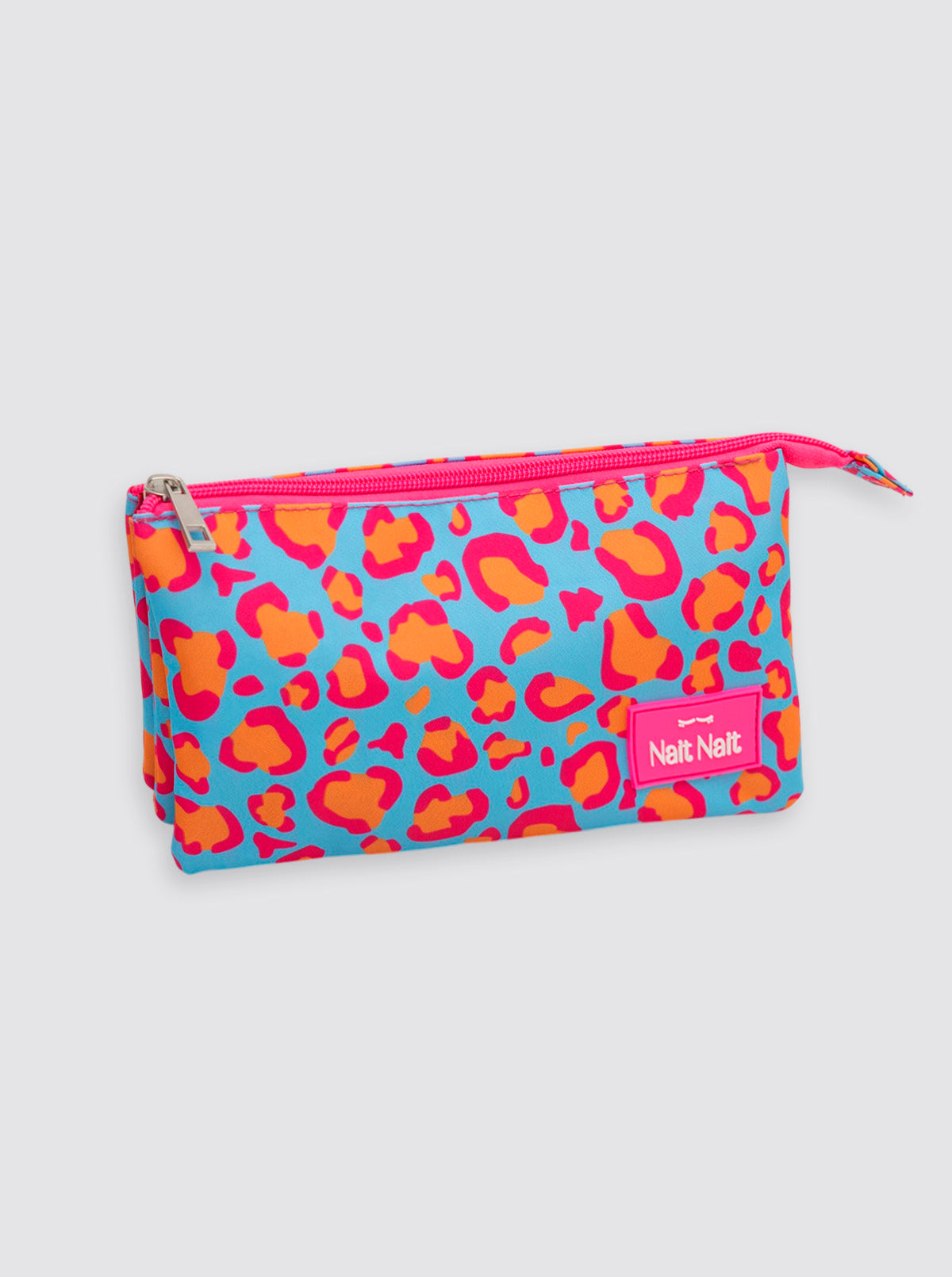 Estuche Portalápices Leopardo Rosa Flúor