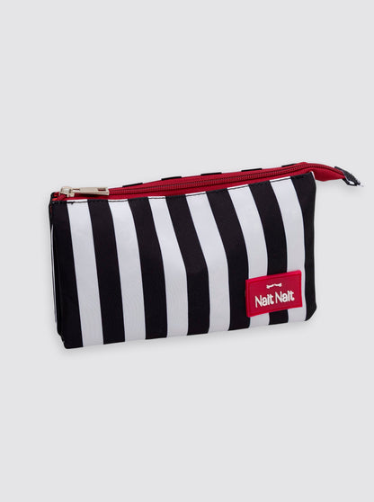 Estuche Portalápices Rayas Negras
