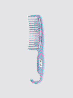 Animal Print Zebra Turquoise Shower Comb