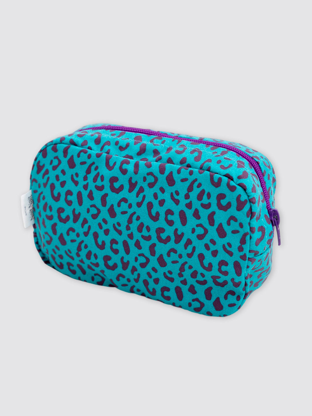 Neceser Pequeño Animal Print Leopardo Morado