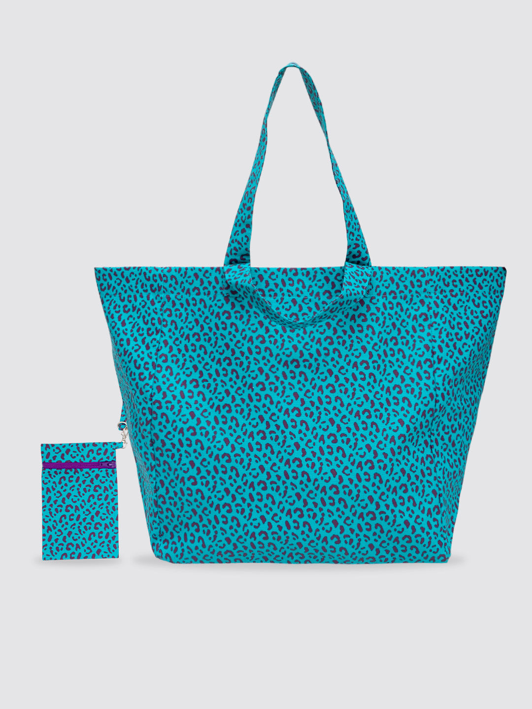 Bolsa de Playa EXTRA Grande Animal Leopardo Morado