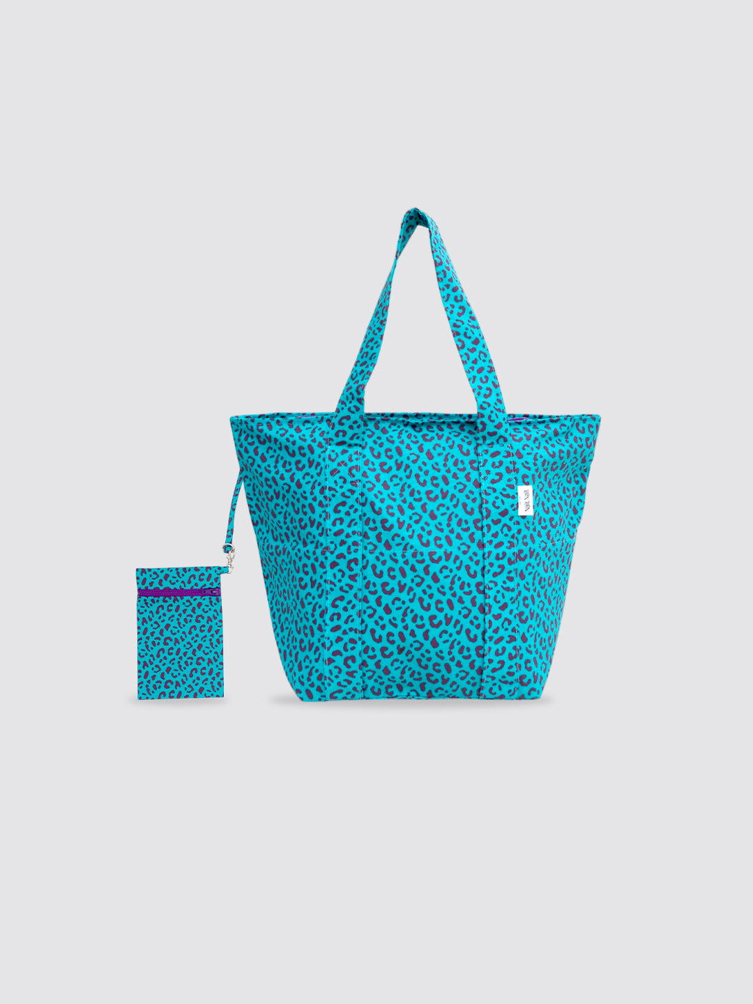 Bolsa de Playa Pequeña Animal Print Leopardo Morado