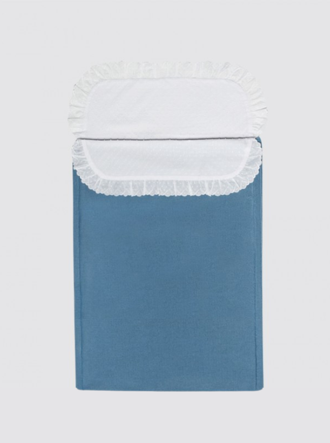 Saco de Punto Invierno Azul con Sábana y Guata Extraíble - Capazo