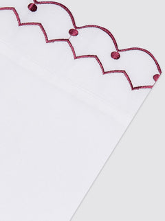 Juego Sábanas Pipping Burdeos