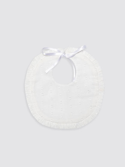 Bavoir imperméable en tissu éponge pour nouveau-nés, à rayures et à pois