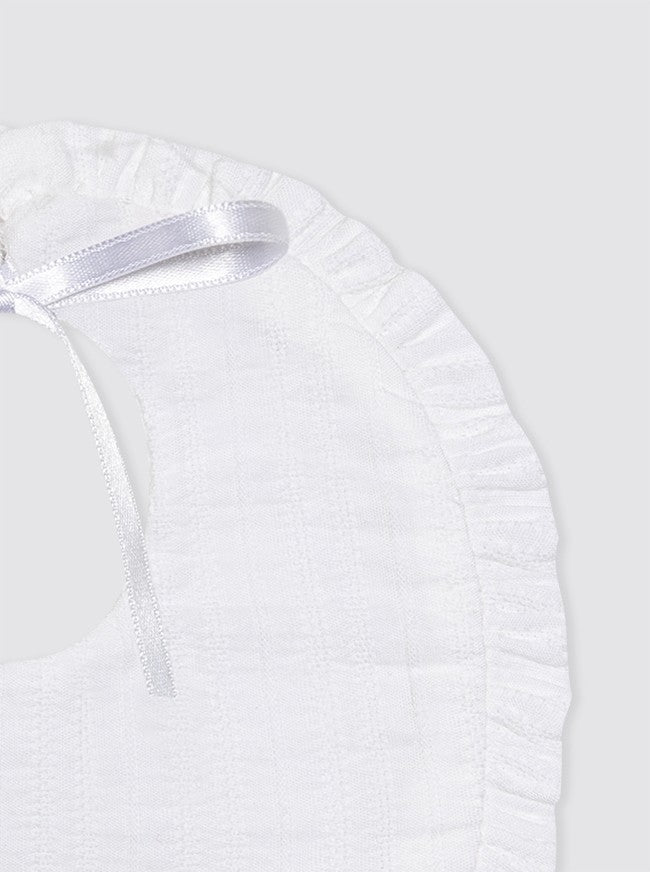Round Waterproof Terry Cloth Bib with Lists 