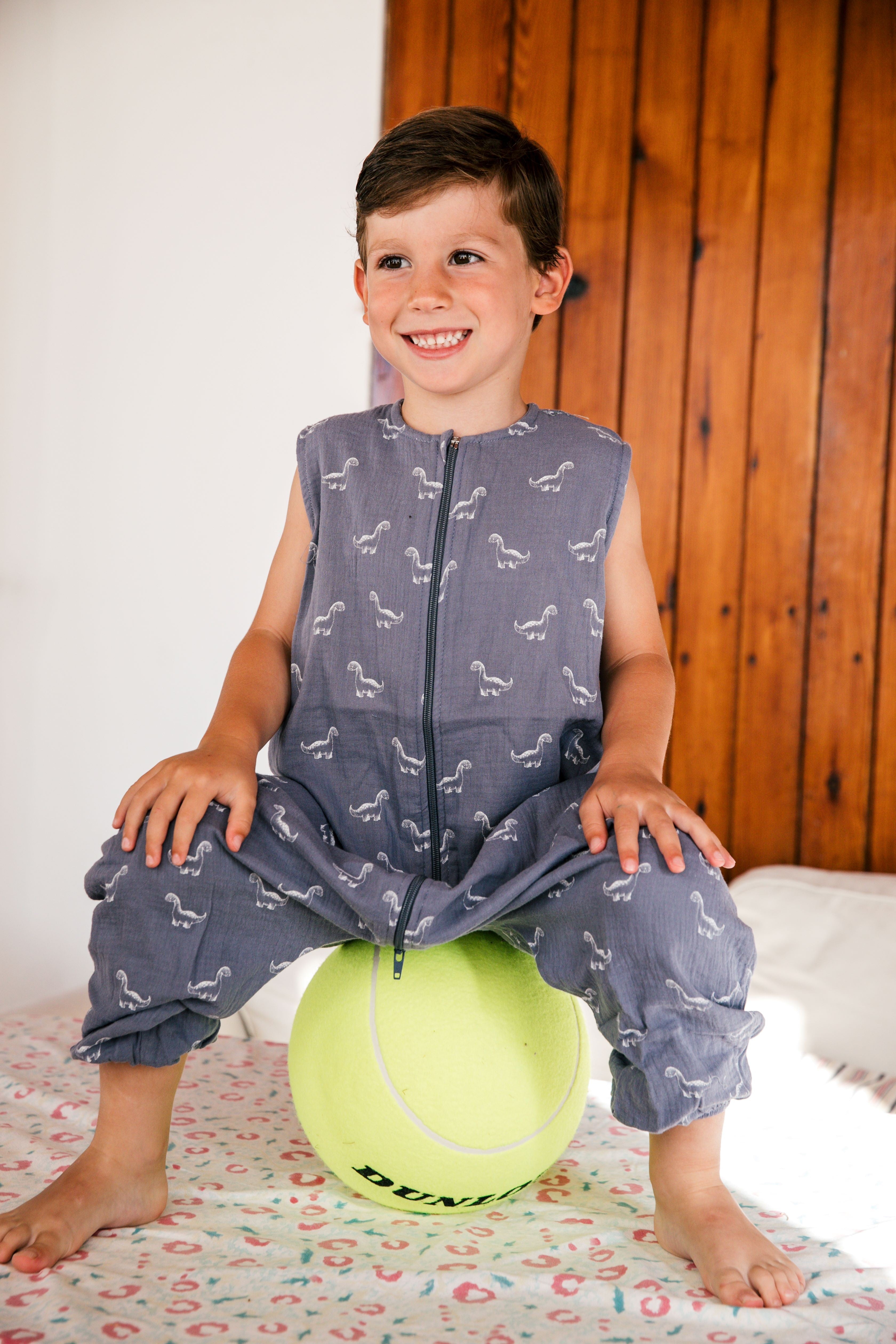 Pyjama bulle dinosaure bleu