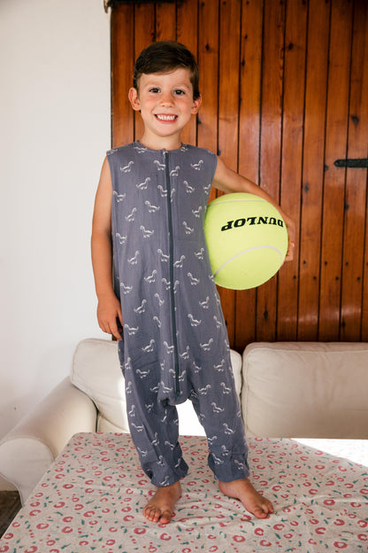 Pyjama bulle dinosaure bleu