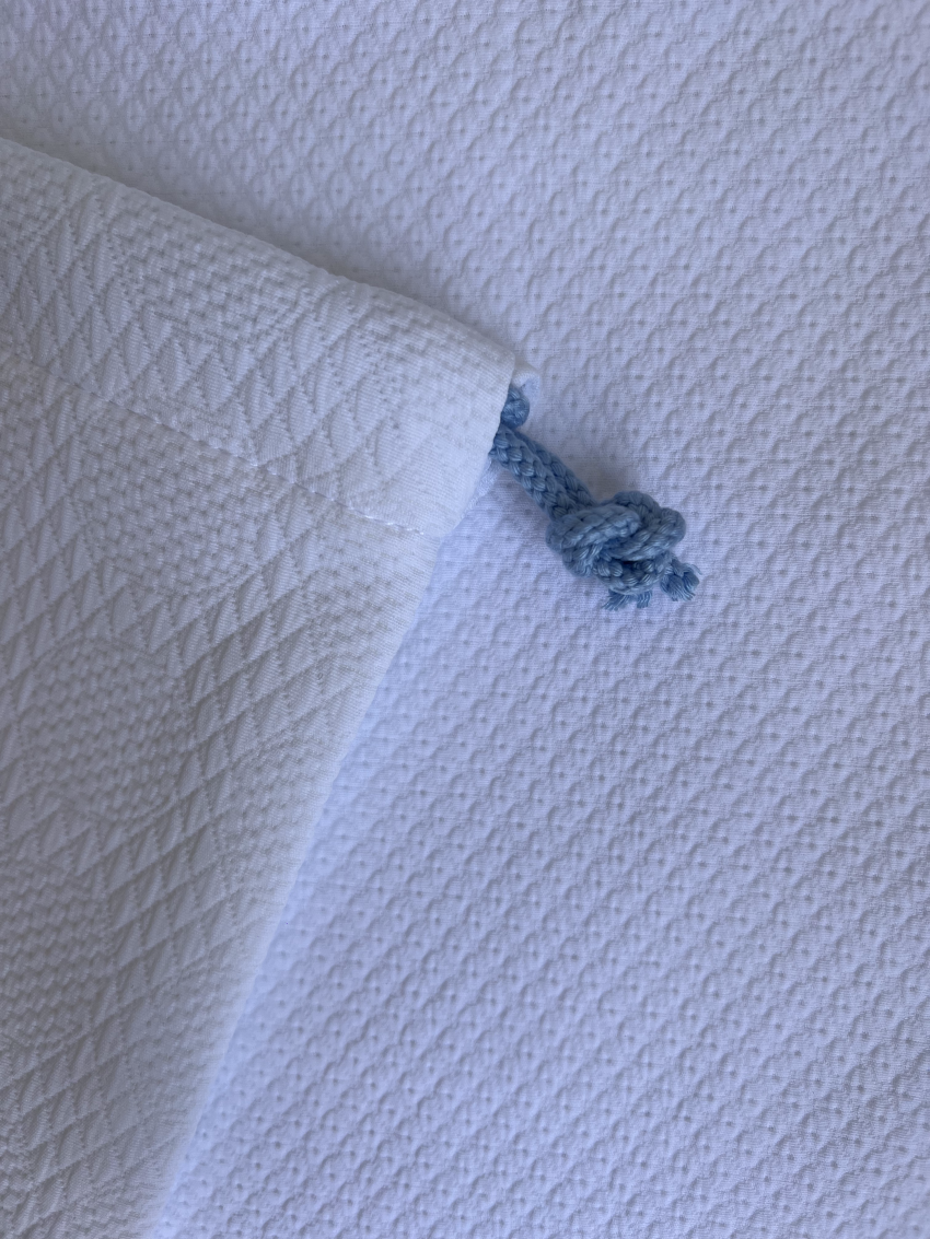 Talega Pequeña Piqué Lucero Cordón Celeste