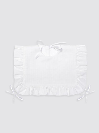 Waterproof terry cloth bib with stripes