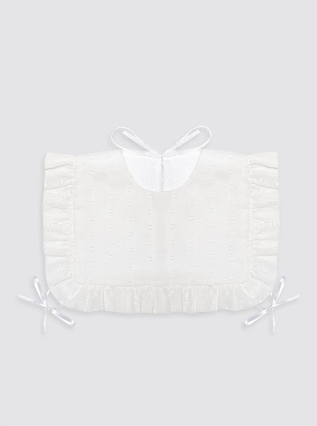 Bavoir imperméable en tissu éponge à rayures et à pois