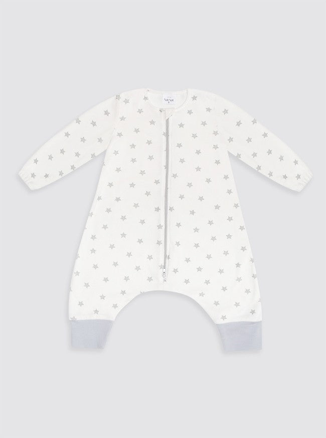 Bubble Pajamas with Star Sleeves, Gray