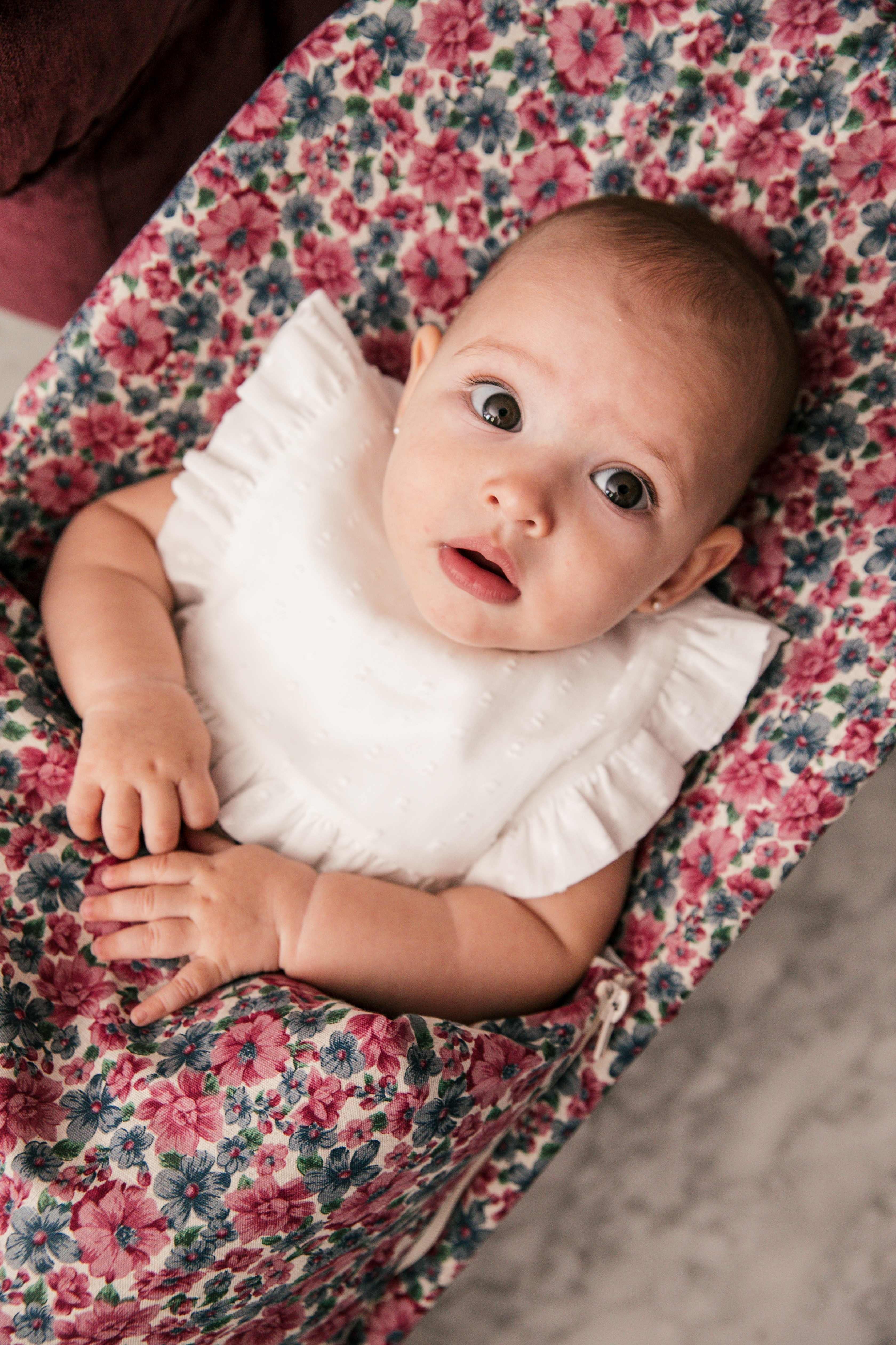 Bavoir imperméable en tissu éponge à rayures et à pois