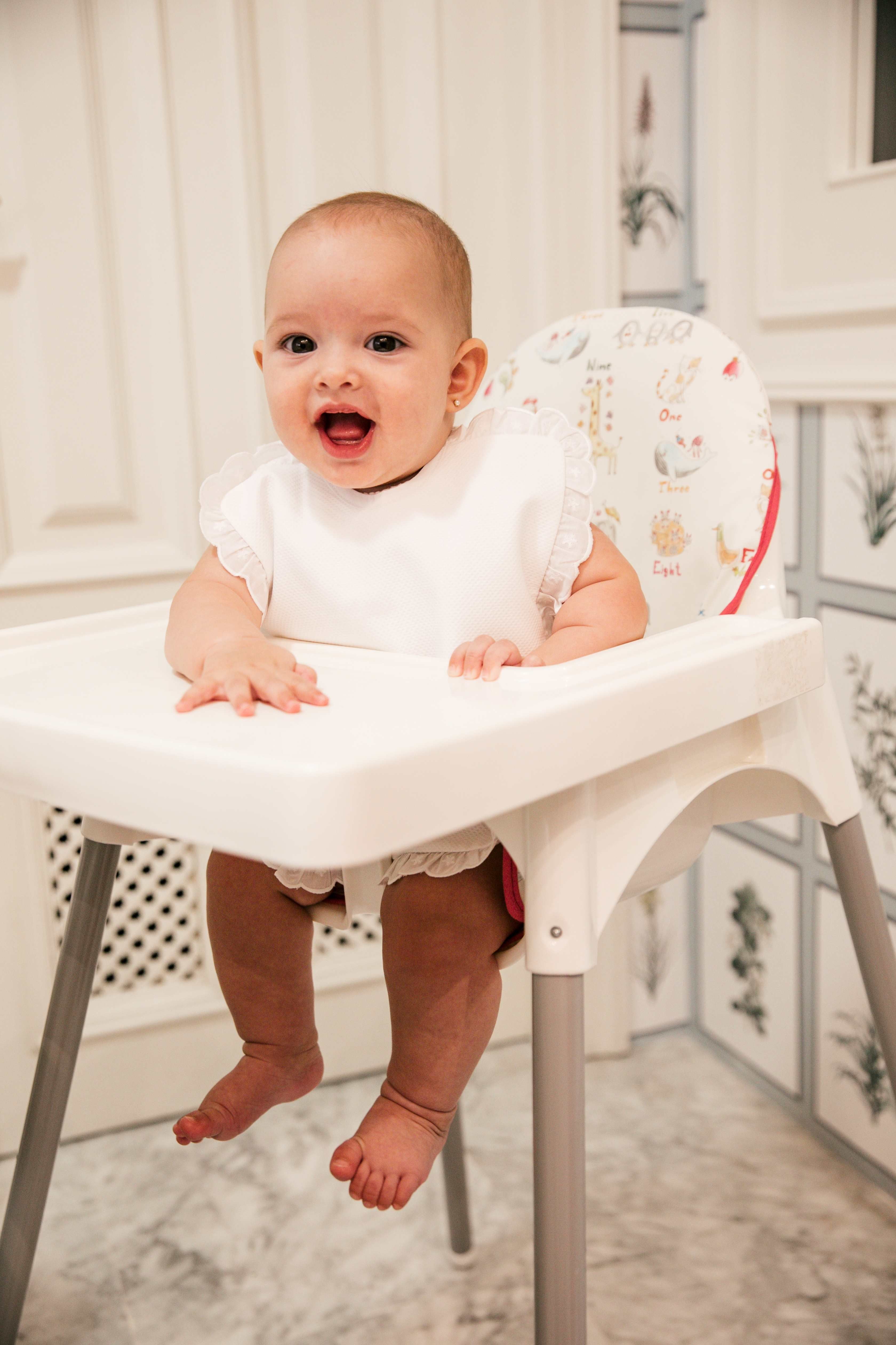 Large Waterproof Terry Cloth Bib with Embroidered Star Trim 