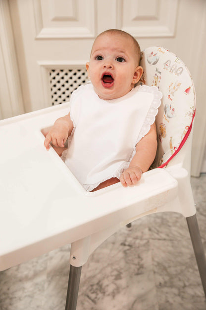 Bavoir imperméable en tissu éponge grand format avec bordure en étoile brodée