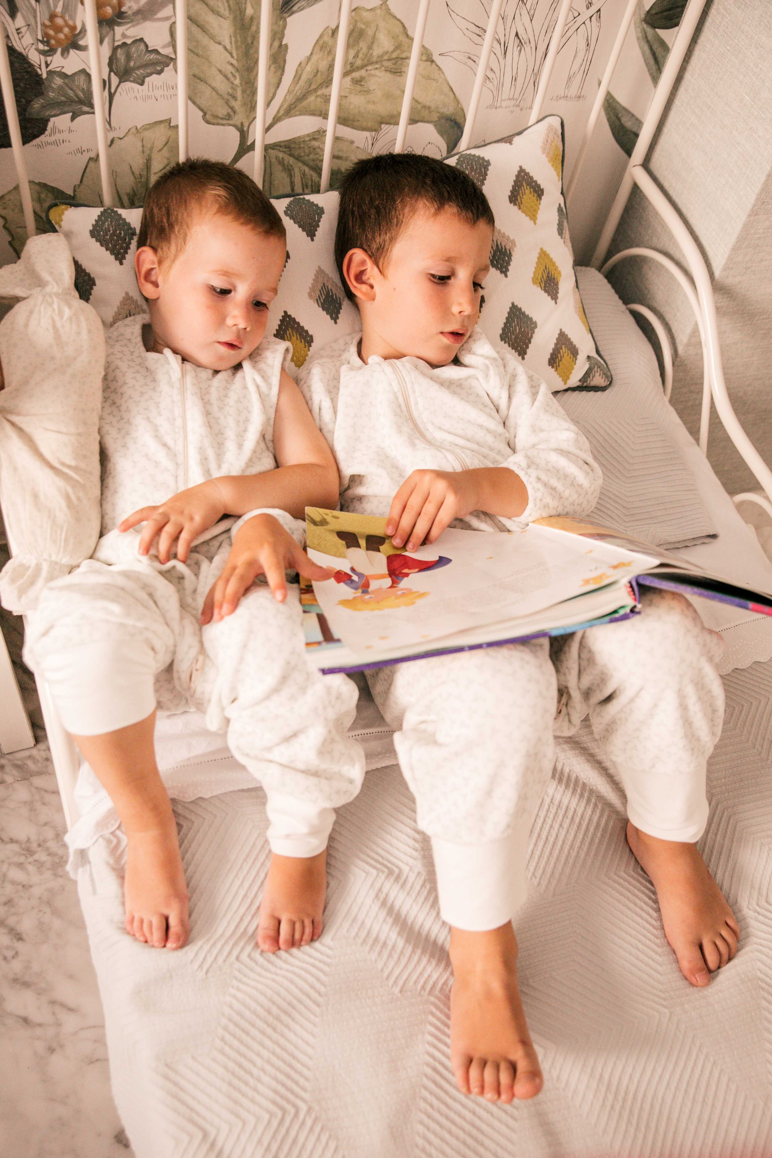 Bubble Pajamas with Sleeves and Green Flowers