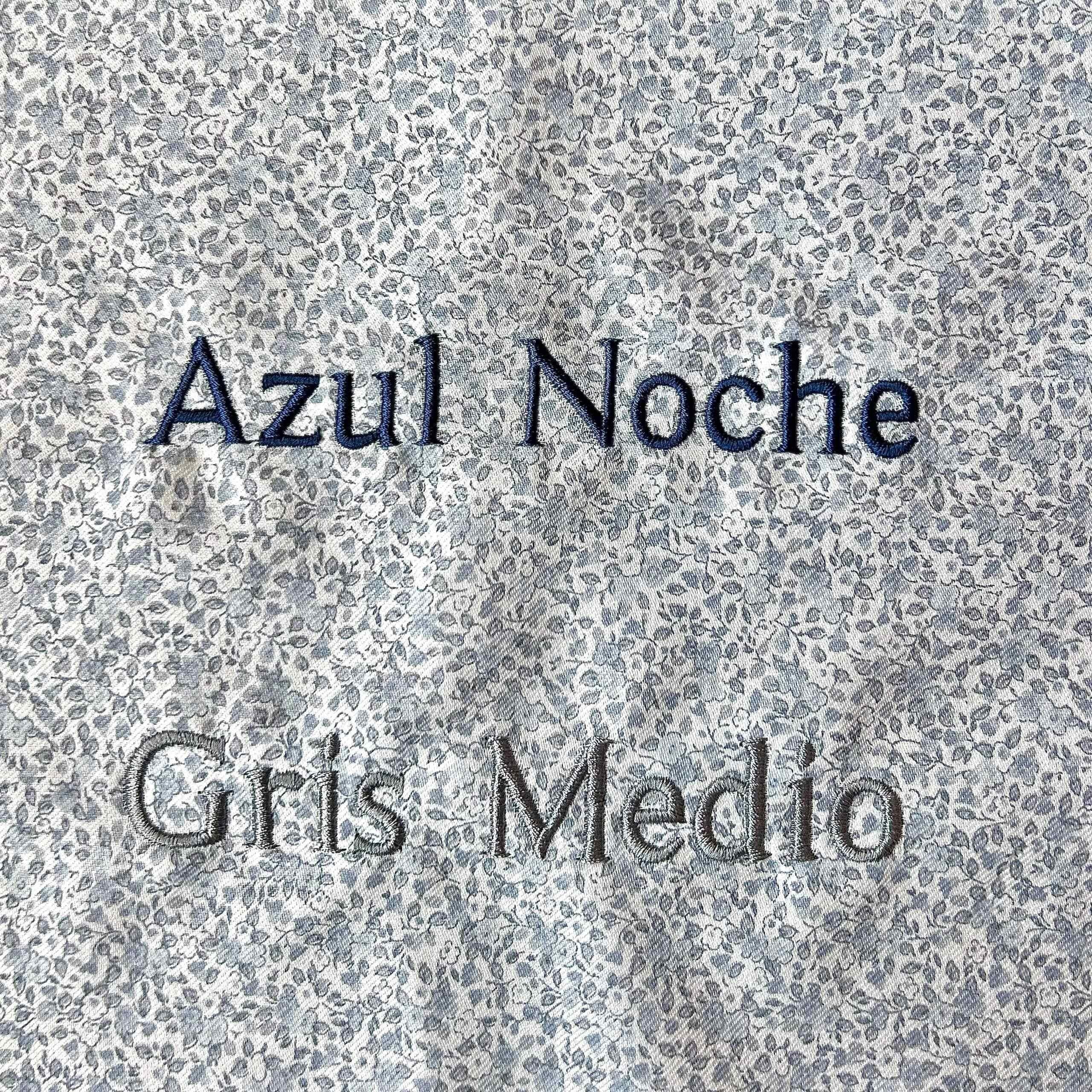 Saco de Punto Invierno Azul con Sábana de Florecitas y Guata Extraíble - Capazo