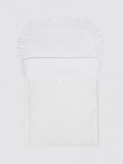 Sac de couchage d'hiver blanc en tricot avec drap et ouate amovibles - Berceau