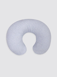 Funda Cojín Lactancia Azul Flor Blanca