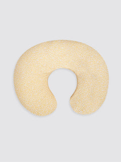 Coussin d'allaitement jaune à fleurs blanches