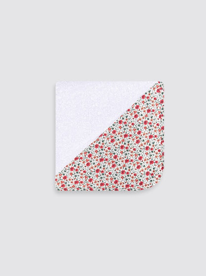 Baby Bath Towel Carmine Flower