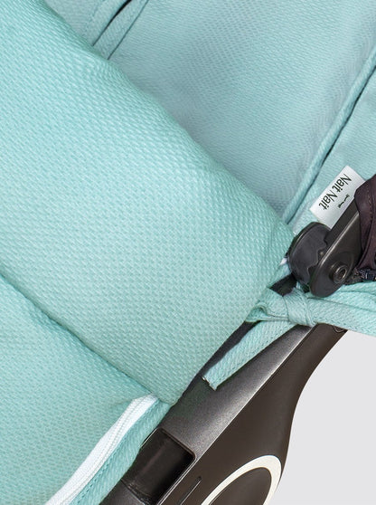 Funda con Saco Silla Universal Piqué Verde Hoja detalle