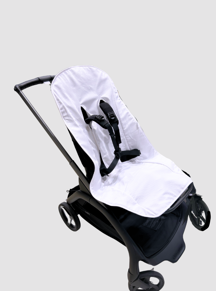 Housse d'été blanche pour fauteuil Libellule, piqué