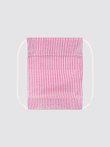Beach Roll Bag Stripes Candle Pink Strawberry 