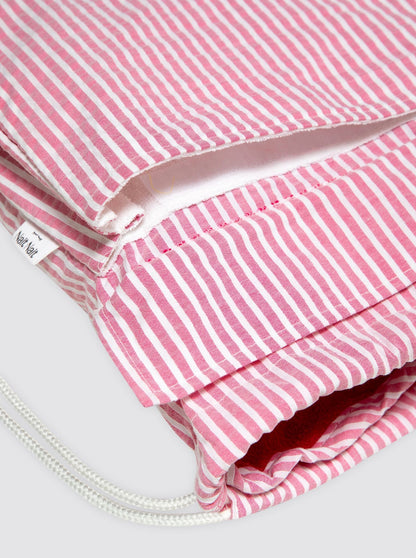 Beach Roll Bag Stripes Candle Pink Strawberry 