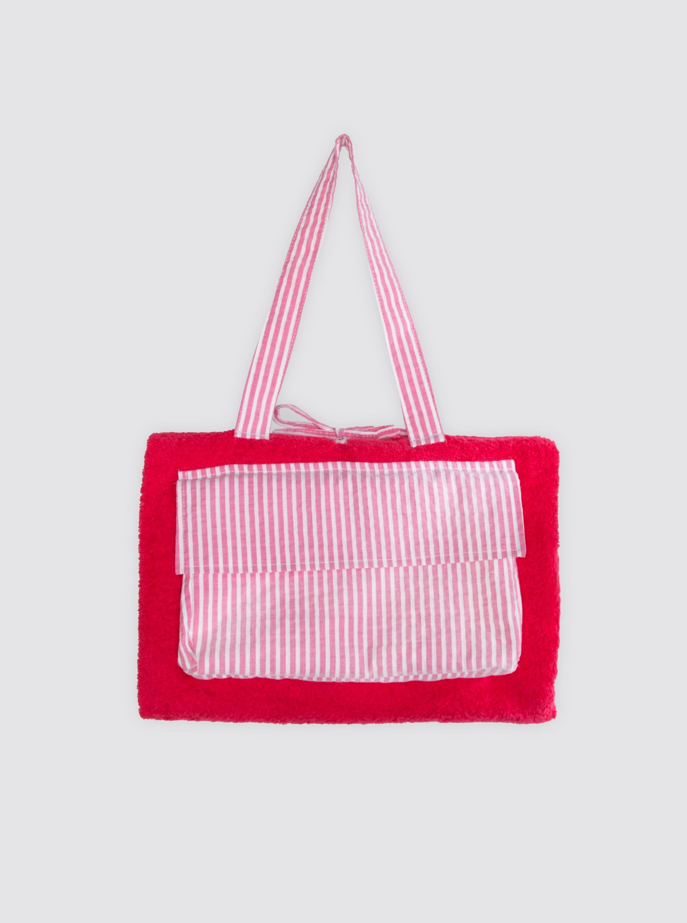 Playa Roll Maxi Rayas Candela Rosa Fresa