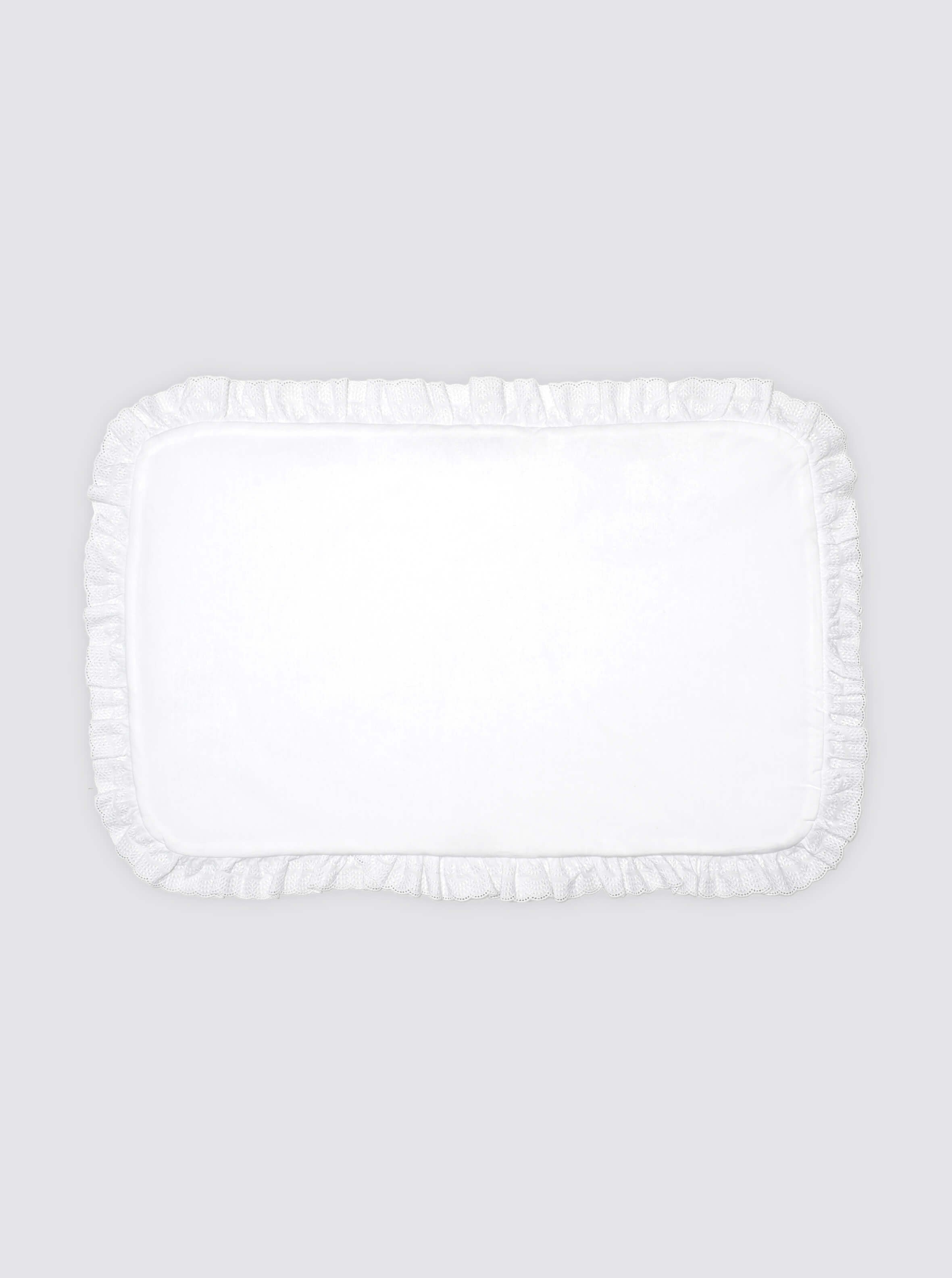 Doublure de matelas avec ourlet à points de surjet et vagues