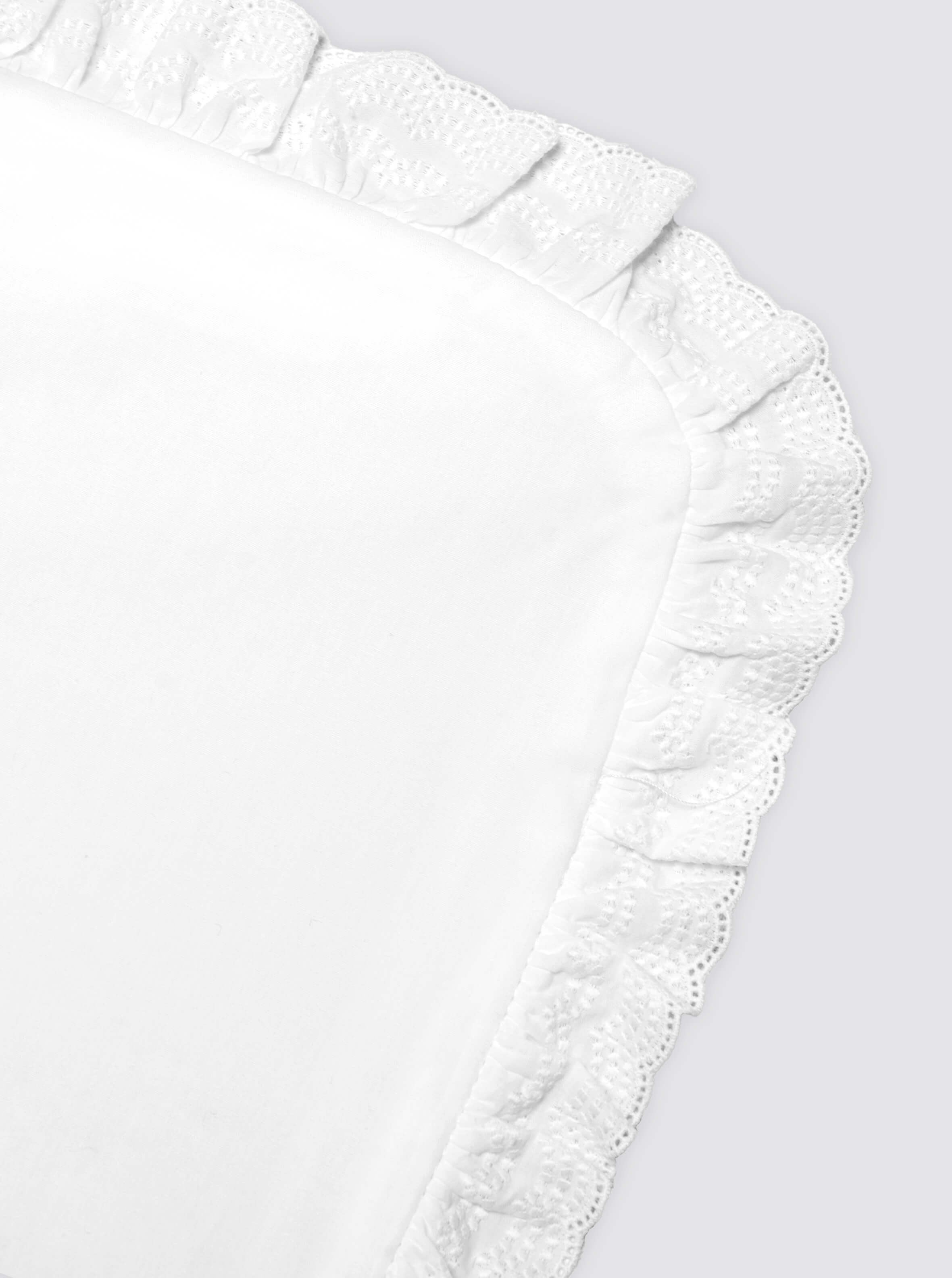 Doublure de matelas avec ourlet à points de surjet et vagues