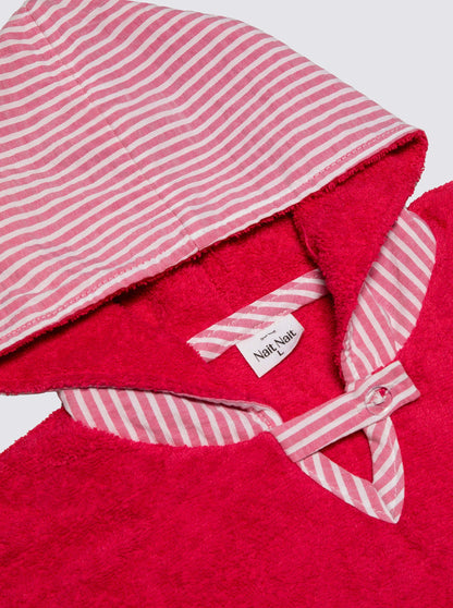 Striped Beach Poncho, Pink Strawberry Candle