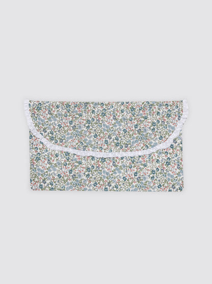 Small Garment Bag Flowers Inés Blue