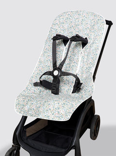 Housse de chaise d'été Libellule Fleurs Inés Bleu