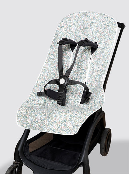 Housse de chaise d'été Libellule Fleurs Inés Bleu