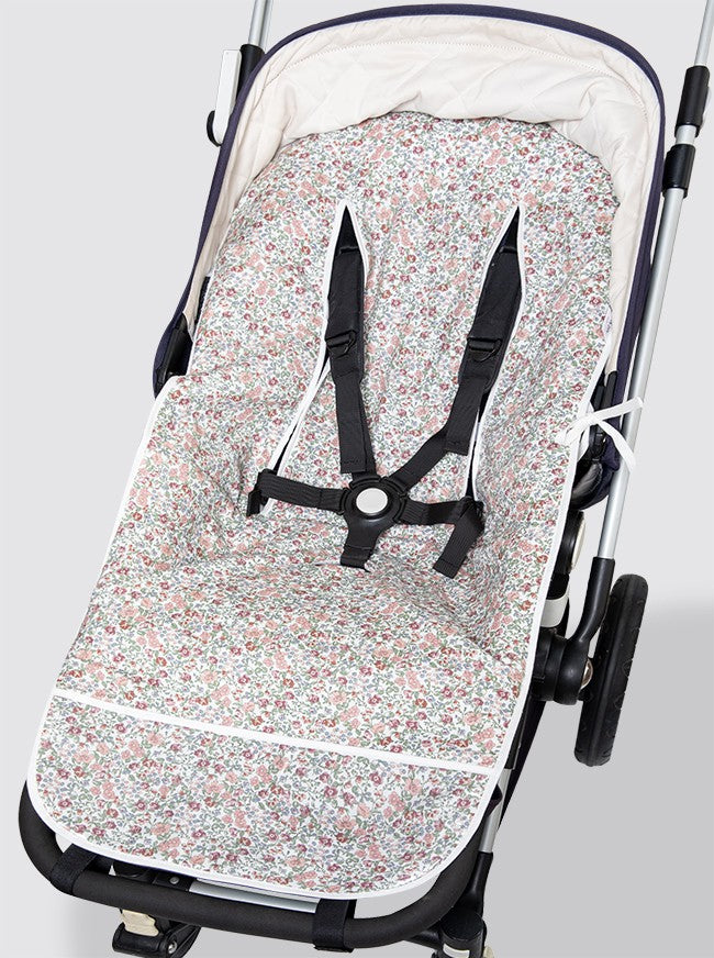 Housse de chaise d'été universelle à fleurs Inés rose