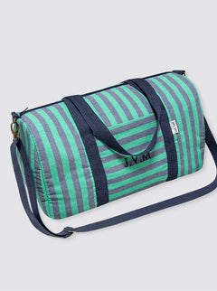 Bolsa de Viaje Rayas Denim y Verde