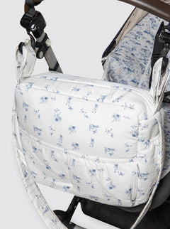 Grand sac trolley oiseaux en toile de Jouy