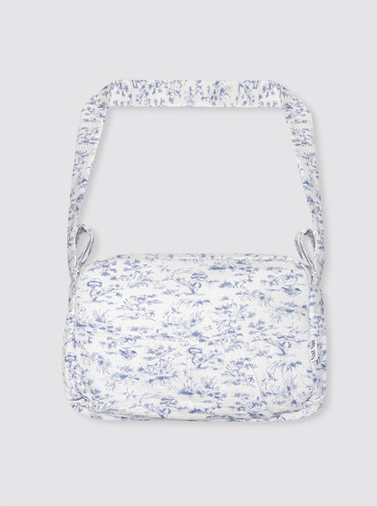 Grand sac trolley en toile de jouy