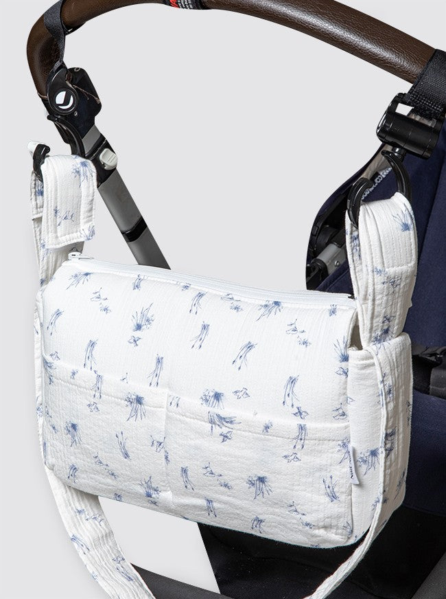 Petit sac trolley en toile de Jouy