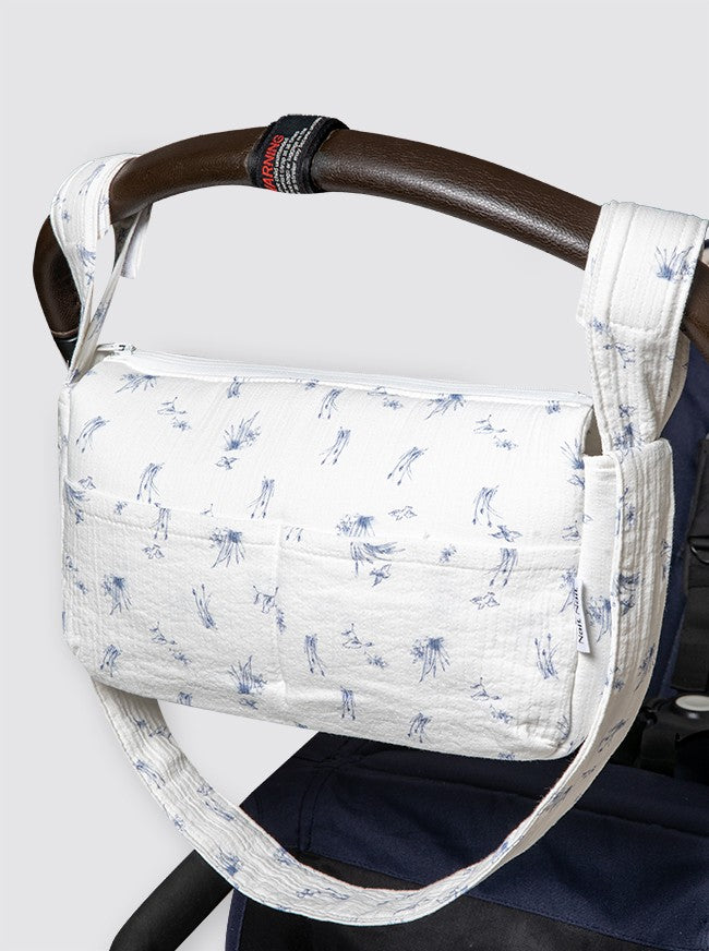 Petit sac trolley en toile de Jouy