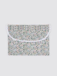 Grande housse à vêtements Fleurs Inés Bleu