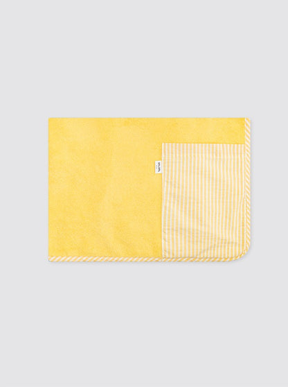 Beach Towel Pocket Striped Candela Yellow