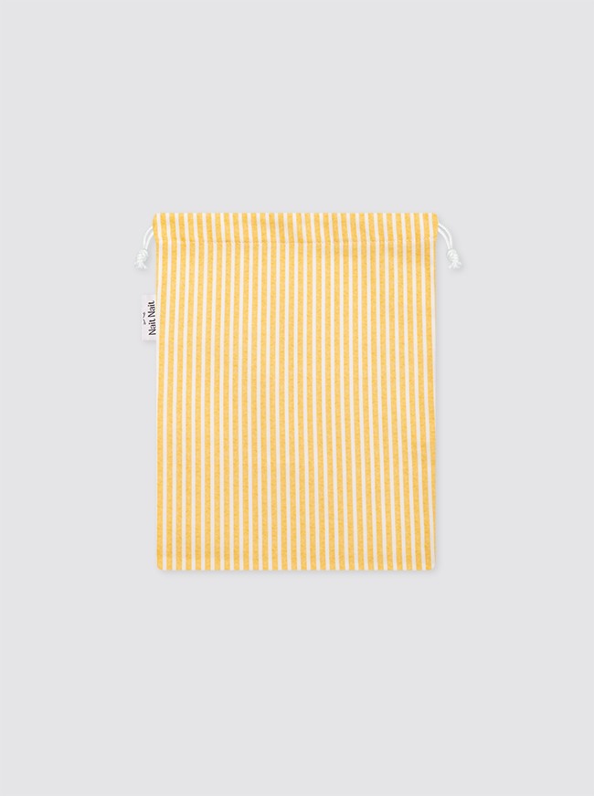 Petit sac à bougie à rayures jaunes