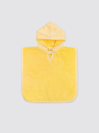 Yellow Striped Beach Poncho