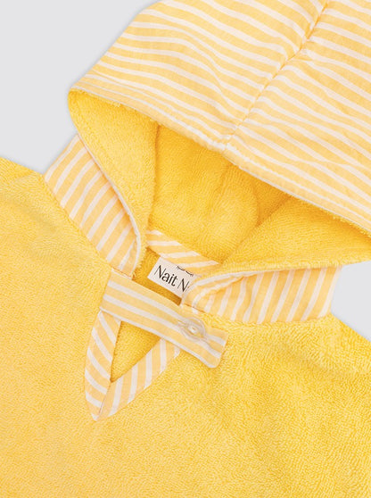 Yellow Striped Beach Poncho