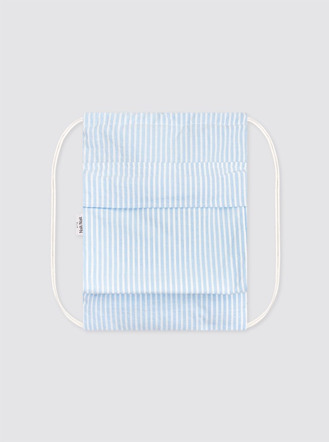 Sac de plage à rayures bleu clair