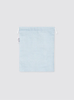 Small Striped Candle Bag Light Blue