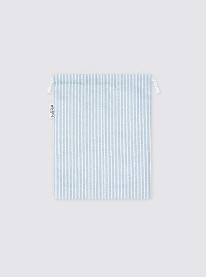 Small Striped Candle Bag Light Blue